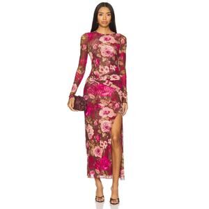 Free People Gianni Maxi Dress Love Combo in Pink Rose